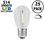 Warm White S14 LED Plastic Filament Medium Base e26 Bulbs  - 25pk