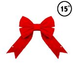 15" Red 3D Velvet Bow