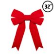 32" Red 3D Velvet Bow