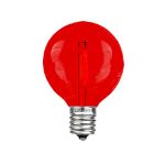 Red LED G50 Plastic Filament LED Globe Bulbs - 25pk