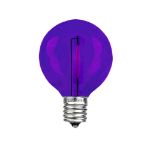 Purple LED G50 Plastic Filament LED Globe Bulbs - 25pk