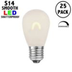 Warm White Satin S14 U-Shaped LED Plastic Flex Filament Replacement Bulbs 25 Pack