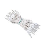 35 Light Traditional T5 Pure White LED Mini Lights White Wire