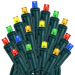 Coaxial 25 LED Multi 6" Spacing Green Wire