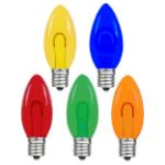 Multi C9 U-Shaped LED Plastic Flex Filament Replacement Bulbs 25 Pack 