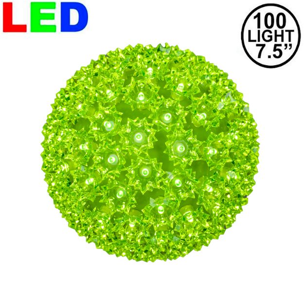 100 Lime Green LED 7.5" Sphere