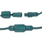 Coaxial 100 LED Sun Warm White 4" Spacing Green Wire