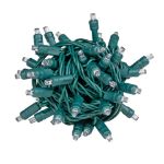 Commercial Grade Wide Angle 100 LED Old Color Warm White (19WW) 50' Long on Green Wire
