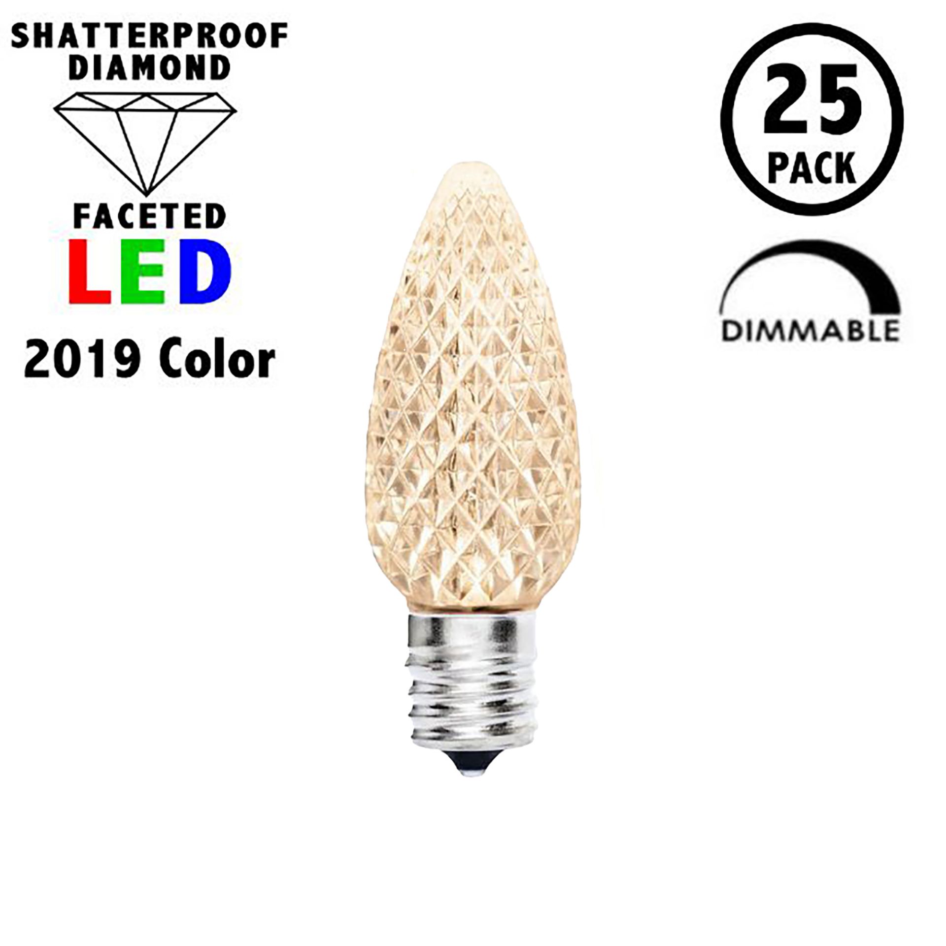 Old Color Warm White C7 LED Replacement Bulbs 25 Pack