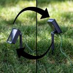 Pure White LED Solar Powered Lights 100 Light String 4" Spacing Green Wire