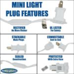 *NEW* True Twinkle® LED Christmas Lights 50 LED Pure White 25' Long White Wire