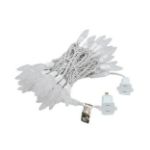 *NEW* True Twinkle Warm White 70 LED C6 Strawberry Mini Lights Commercial Grade on White Wire