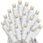 *NEW* TrueTwinkle® LED Christmas Lights 50 LED Warm White 25' Long White Wire