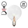 E12 Clear G50 7 Watt Replacement Bulbs 25 Pack E12 Base