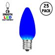C9 - Blue - Ceramic (plastic) LED Replacement Bulbs - 25 Pack