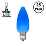 C9 - Light Blue - Ceramic (plastic) LED Replacement Bulbs - 25 Pack