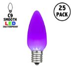 PeakPro C9 Smooth Ceramic LED Bulbs - Purple - 25 Pack
