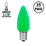 PeakPro C9 Smooth Ceramic LED Bulbs - Green - 25 Pack