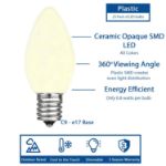 C9 - Red - Ceramic (plastic) LED Replacement Bulbs - 25 Pack