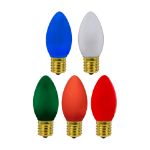 C9 RetroGlo Vintage Multi Colored Ceramic LED Replacement Bulbs - 25 Pack