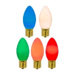 C9 RetroGlo Vintage Multi Colored Ceramic LED Replacement Bulbs - 25 Pack