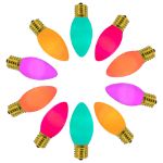 C9 RetroGlo Groovy Multi Colored Ceramic LED Replacement Bulbs - 25 Pack