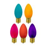 C9 RetroGlo Groovy Multi Colored Ceramic LED Replacement Bulbs - 25 Pack