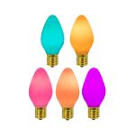 C7 RetroGlo Groovy Multi Colored Ceramic LED Replacement Bulbs - 25 Pack