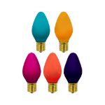 C7 RetroGlo Groovy Multi Colored Ceramic LED Replacement Bulbs - 25 Pack