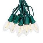 LED C9 Plastic 25L Warm White Filament Light Set 25' Green Wire