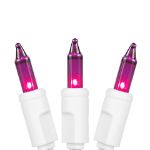 Non Connectable Purple White Wire Mini Lights 20 Light 8.5'