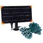 *NEW* True Twinkle® Pure White LED Solar Mini Lights 100 Light String 4" Spacing Green Wire