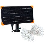 *NEW* TrueTwinkle® Pure White LED Solar Mini Lights 100 Light String 4" Spacing White Wire