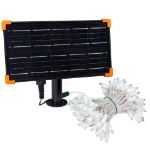 *NEW* True Twinkle® Warm White LED Solar Mini Lights 100 Light String 4" Spacing White Wire