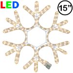 15" Traditional 18 Point LED Snowflake Warm White