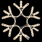 15 inch Fancy LED rope light snowflake Warm White
