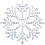 24" Fancy 40 Point LED Snowflake Pure White