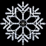 24" Fancy 40 Point LED Snowflake Pure White