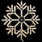 24" Fancy 40 Point LED Snowflake Warm White