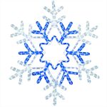 30" Deluxe 48 Point LED Snowflake Pure White & Blue