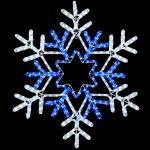 30" Deluxe Pure White/Blue LED Snowflake 