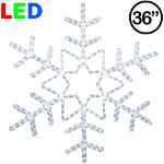 36" Deluxe LED Snowflake Pure White