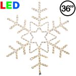36" Deluxe 36 Point LED Snowflake Warm White