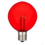 5 Pack Red LED G50 Globe Bulbs