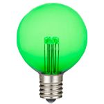 5 Pack Green LED G50 Globe Bulbs