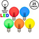 Multi Colored LED G50 Globe Bulbs - 25pk