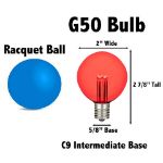 Multi Colored LED G50 Globe Bulbs - 25pk