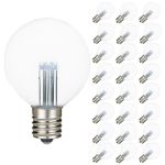 Pure White LED G50 Globe Bulbs - 25pk