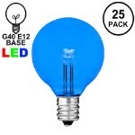 Blue LED G40 Glass Globe Light Bulbs - Novelty Lights