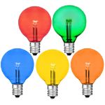 Multi Colored - G40 - Glass LED Replacement Bulbs - 25 Pack
